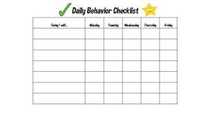 Daily Behavior Checklist