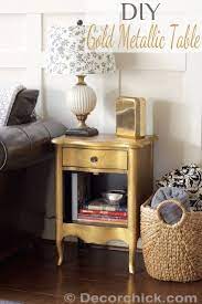 Diy Gold Metallic Table Furniture Makeover Decorchick Furniture Makeover Furniture Diy Gold Furniture
