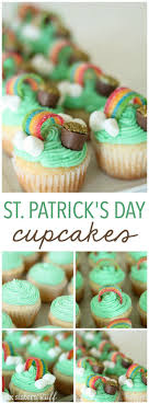 St Patrick S Day Cupcakes From Sixsistersstuff Com Kids School Dessert Ideas St Patricks Day Ideas St Patricks Day Cupcake Cupcake Recipes Holiday Baking