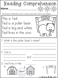 Kindergarten Reading Comprehension Passages Winter Reading Comprehension Kindergarten Reading Reading Comprehension Kindergarten