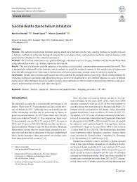 Electrocution, using alternating current, has been used as a method of euthanasia for species such as dogs, cattle, sheep, swine, foxes, and mink. Pdf Suicidal Deaths Due To Helium Inhalation