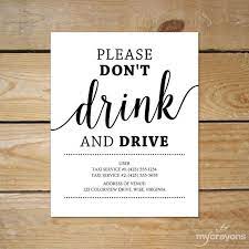 Printable Shuttle Service Sign Wedding Bar Sign Please Dont Drink And Drive Sign Instant Download Wedding Bar Sign Wedding Signs Diy Navy Wedding Decorations