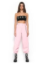 Black And Pink Cargo Pants Cobain Pant Pink Pink Pants Outfit Leotard Fashion Casual Skirt Outfits