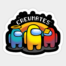 Crewmate Rainbow Among Us Sticker Teepublic Print Stickers Graph Paper Drawings New Sticker