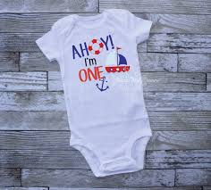 First Birthday Boy T Shirt Ahoy I M One Nautical First Birthday Outfit First Etsy 1st Birthday Boy Shirt 1st Boy Birthday First Birthday Outfits
