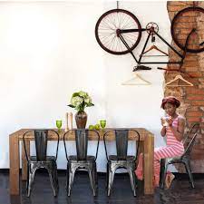 Make the terrace and garden a part the home with outdoor furniture in bamboo, baskets in natural materials and beautiful lanterns in a contemporary nordic design by bloomingville. Buy Metal Dining Chairs Set Of 4 Indoor Outdoor Chairs Patio Chairs Kitchen Metal Chairs 18 Inch Seat Height Restaurant Chair Metal Stackable Chair Tolix Side Bar Chairs 330lbs Weight Capacity Online