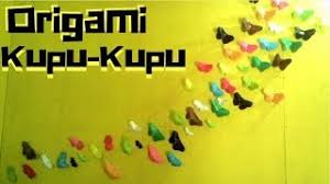 Warna dinding di kamar yang polos memang membuat orang tidak betah dan merasa jenuh. Cara Membuat Origami Kupu Kupu Untuk Hiasan Dinding Youtube
