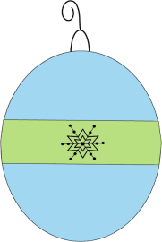 Green christmad card with ribbons and floral ornaments. Blue Christmas Ornament Clip Art Blue Christmas Ornament Image