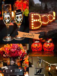 Classy Halloween Inspired Wedding Ideas And Bridesmaid Dresses Classy Halloween Halloween Reception Halloween Themed Wedding