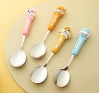 Animal Handle Plastic Spoon - Kids' Training Cutlery