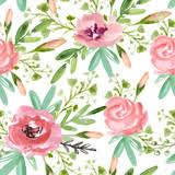 Check spelling or type a new query. Seamless Floral Pattern With Pink Flowers On A White Background Stock Illustration Adobe Stock