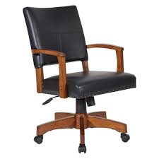 Not only do dining chairs with arms make a sophisticated statement during mealtime, they also encourage proper posture—providing support where it's needed most. Wood Bankers Chair Black Osp Home Furnishings Target