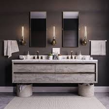 Bezier Double Floating Vanity 3d Model For Download Cgsouq Com Floating Vanity Small Bathroom Vanities Contemporary Bathroom Vanity