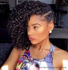 This is a beautiful updo that would be perfect for your next wedding. Side Flat Twists With High Ponytail 60 Styles And Cuts For Naturally Curly Hair In 2019 The Trending Hairstyle