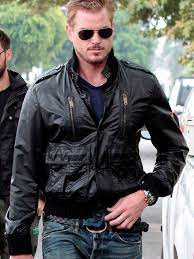Eric Dane Greys Anatomy Bomber Jacket Leather Jacket Men Real Leather Jacket Leather Jacket Style