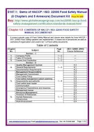 Iso 22000 Manual Food Safety Management System Manual In English Download Food Safety Safety Management System Manual