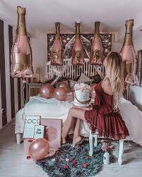 Happy birthday backdrop photography background women red rose birthday party decor gold high heels champagne glass cake table banner for 30th 40th 50th 60th party photo booth supplies, 6 x 3.6 ft 5.0 out of 5 stars 5 130 Champagne Party Ideas Champagne Party Champagne Party