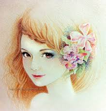 Beautiful colors, wonderful compositions and pretty little details. Beautiful Girl Colour Sketch Drawing For Kids Adult