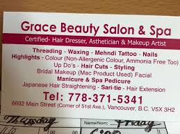 Our staff is friendly and knowledgeable! Grace Hair Salon Spa Hair Salons 6692 Main Street Punjabi Market Vancouver Bc Phone Number Yelp
