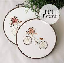To stitch this floral wreath embroidery pattern, you'll need: 19 Floral Hand Embroidery Patterns For Spring The Yellow Birdhouse