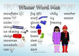 Winter Word Mat Sb11762 Sparklebox Winter Words Words Printable Teaching Resources