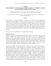 Therefore, it is free from any charge and this system is part of the. Pdf Disclosure Of Web Based Accountability Evidence From Zakat Institutions In Malaysia