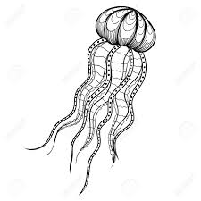 Malvorlagen qualle kostenlos gratis einfache qualle ausmalbild malvorlage tiere. Zentangle Vektor Quallen Fur Tattoo Design In Boho Hipster Stil Zier Stammes Gemusterten Unterwasser Tier Illustration Fur Erwachsene Anti Stress Malvorlagen Hand Isoliert Schwarz Skizze Gezeichnet Sea Kollektion Lizenzfrei Nutzbare Vektorgrafiken