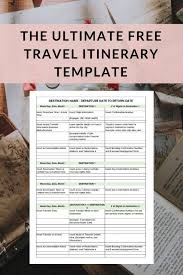 Check spelling or type a new query. The Ultimate Free Travel Itinerary Template Bon Traveler