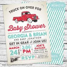 Vintage Truck Baby Shower Invitation Truck Baby Shower Truck Baby Shower Invitations Baby Shower Vintage