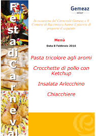 Masquerade il carnevale di courma 25/02/2020 — with gianluca trombatore and 3 others. Menu Di Carnevale Commissione Mensa Buccinasco