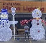 Factory Outdoor 3D Decoration Giant Christmas LED Snowman ...