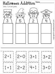 Teacherspayteachers.com has been visited by 10k+ users in the past month Free Addition Worksheet Cut And Paste Halloween Free4classrooms