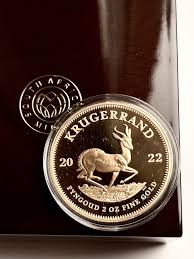 Krugerrand 2022 Proof Pièce d'or de 2 onces avec boîte + COA