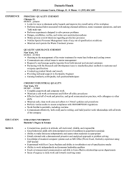 quality chemist resume samples velvet