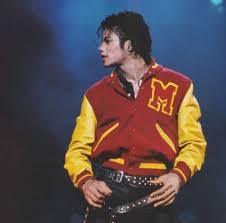 Michael Jackson Thriller M Logo This Is It Tour Varsity Letterman Jacket
