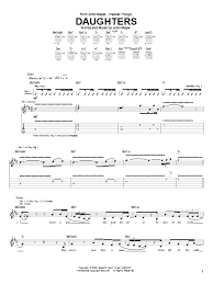 Use transpose and capo to change the chords. Daughters Sheet Music John Mayer Guitar Tab