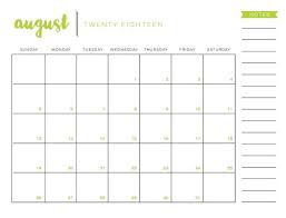 August 2018 Printable Calendar Desk Template Free Printable Calendar Templates 2018 Printable Calendar Printable Calendar Template