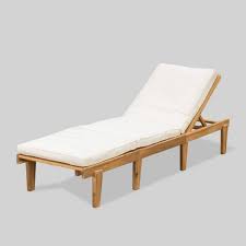 The aesthetical purpose of chaise lounges shouldn't be ignored as well. Ariana Acacia Wood Patio Chaise Lounge With Cushion Teak Finish Christopher Knight Home Target