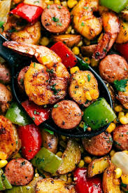 One Pan Garlic Herb Shrimp And Sausage Chelsea S Messy Apron