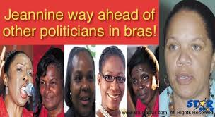 Jeannine way ahead of politicians in bras!