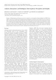 Myśleliśmy o tym, że nie jesteśmy, tylko się stajemy. Pdf Analysts Interpreters And Intelligence Interrogations Perceptions And Insights