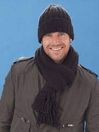 Men S Basic Hat Scarf Patterns Yarnspirations Scarf Knitting Patterns Mens Hat Knitting Pattern Knit Hat For Men