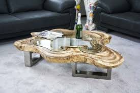 Couchtisch Aus Einer Baumscheibe Mit Glasplatte Der Tischonkel Couchtisch Baumscheibe Couchtisch Holztisch Design