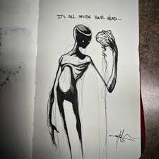 Its All Inside Your Head Dark Art Drawings Horror Art Drawings