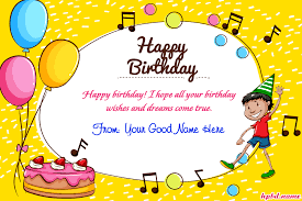 Use the happy birthday card at macy's, the cheesecake factory, subway, ulta beauty or dave & buster's. Beautiful Happy Birthday Card With Name Generator