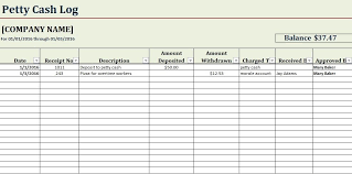 Printable Petty Cash Log Template Excel Excel Excel Templates Templates