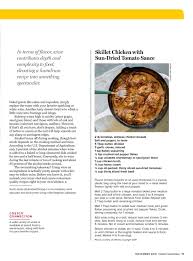 Skillet Chicken With Sun Dried Tomato Sauce Costco Connection November 2018 Page 75 Sun Dried Tomato Sauce Skillet Chicken Cooking Wine