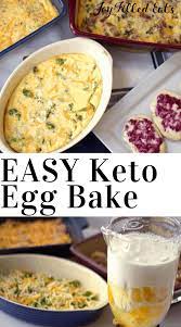 This Is The Ultimate Keto Egg Bake Or Crustless Quiche Recipe You Make One Egg Mixture Choose Your Own Toppings Cr Baked Veggies Souffle Recipes Baked Eggs
