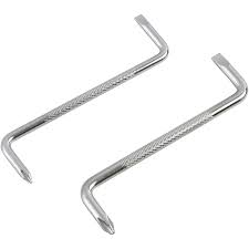 The set includes double ended screwdrivers with a philips driver on 1 end and a slotted driver on the other. Hyper Tough 2 Piece Offset Screwdrivers With Phillips And Slotted Walmart Com Walmart Com