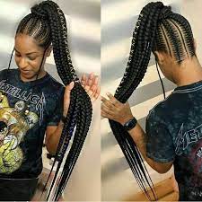 Hairstyles 2019 Ladies Braids The Most Trendy Cornrow For Ladies To Rock Braided Hairstyles Girls Hairstyles Braids Feed In Ponytail